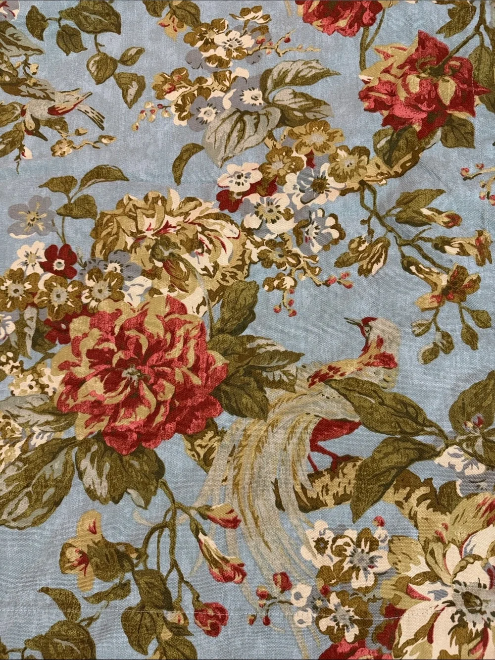 2 Waverly Floral Engagement Printed Cotton 84” Curtain Panels in Woodland